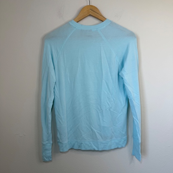 Athleta Sweatshirt Women's XS Light Blue Crisscross Lightweight Athleisure - Picture 4 of 4